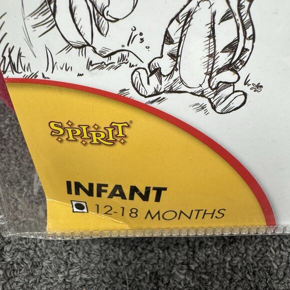 Spirit Halloween Piglet Costume 12-18 Months Padded Belly Top Pants Hood Booties - Picture 3 of 6